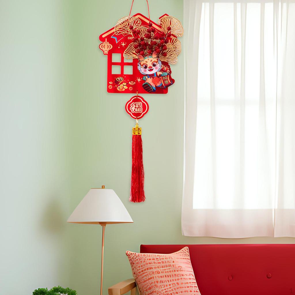 Chinese Year Hanging Decoration Charm Tassel Dragon Ornament for Holiday