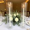 2Pcs Long Candlestick Holders Column Vases Novelty Candle Stands for Restaurant
