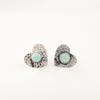 Natural Amazonite Sterling Silver Engagement Push Back Stud New Wedding Earrings EE-143-23