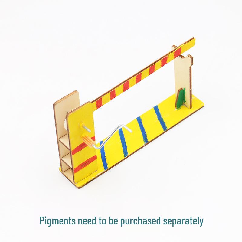 Hand-Cranked Barrier Gate DIY STEM Model Toy