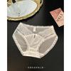 Female Spring and Summer Sexy Pure Desire Lace Mesh Cotton Crotch Breathable No Trace Low Waist Triangle Briefs