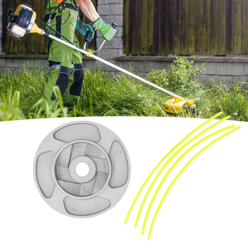 1Pcs Aluminum Grass Trimmer Head Replacement Parts With 4 Lines Brush Cutting Head Mower Accessories For Lawn