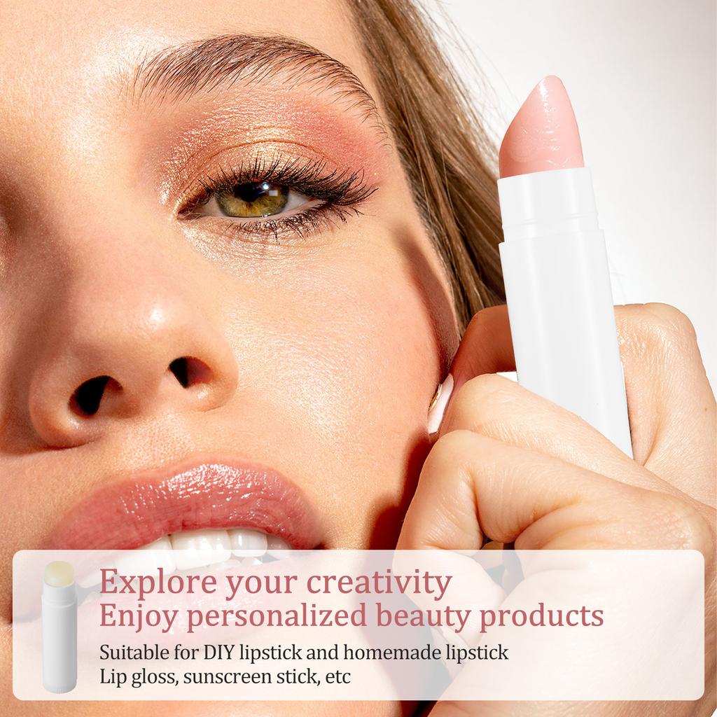 Twist Up Lip Balm Tube Plastic Empty Lipstick Tube DIY Lipstick Making Kit with Filling Trays Spatula Lip Gloss Balm Container