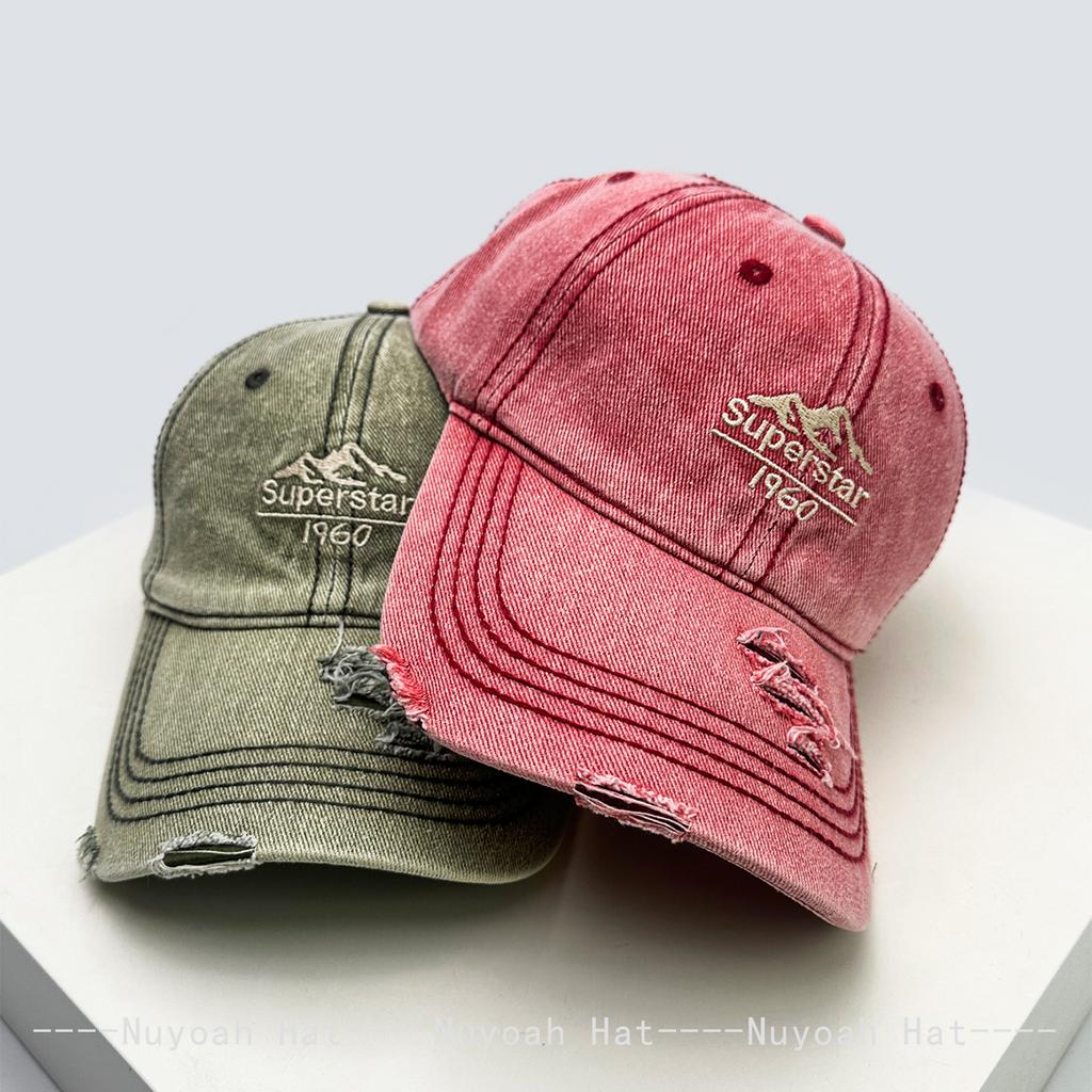 New Men Women Korean Embroidered Letters Mountain Baseball Hats Sunshade Retro Versatile ins Peaked Caps Personal Fashion Casual