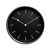Remnos WR08-24 BK Radio Clock Wall Clock, Analog, LIKI Steel Clock, Black, Aluminum