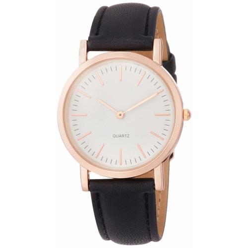 

Arias Amalfidia Men s Analog Casual Watch, Waterproof, Leather Strap, White Dial, Japanese Movement, A46M01, Black