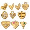 Pack Of 3 Stylish French Heart Pendants Chic French Heart Charm Suitable For DIY Necklace And Bracelet Creations