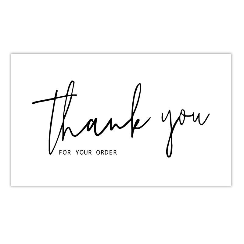 50-Pack Thank You Gift Cards - White Self-Adhesive Greeting Cards
