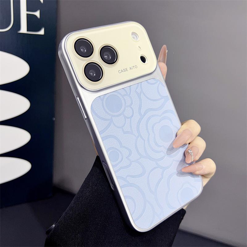 Elegant Camellia Full Coverage Phone Case for iPhone 14/15/16/17 Pro Max