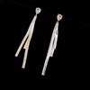 Light Luxury Style Long Fringed Earrings Femininity Showing Face Thin Earrings Cold Wind Earrings