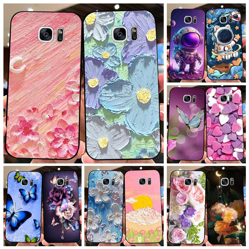 For Samsung Galaxy S7 Edge Silicone Case Astronaut Cute Soft TPU Phone Cover For Samsung Galaxy S6 S7 S 7 Edge Back Cover Bumper