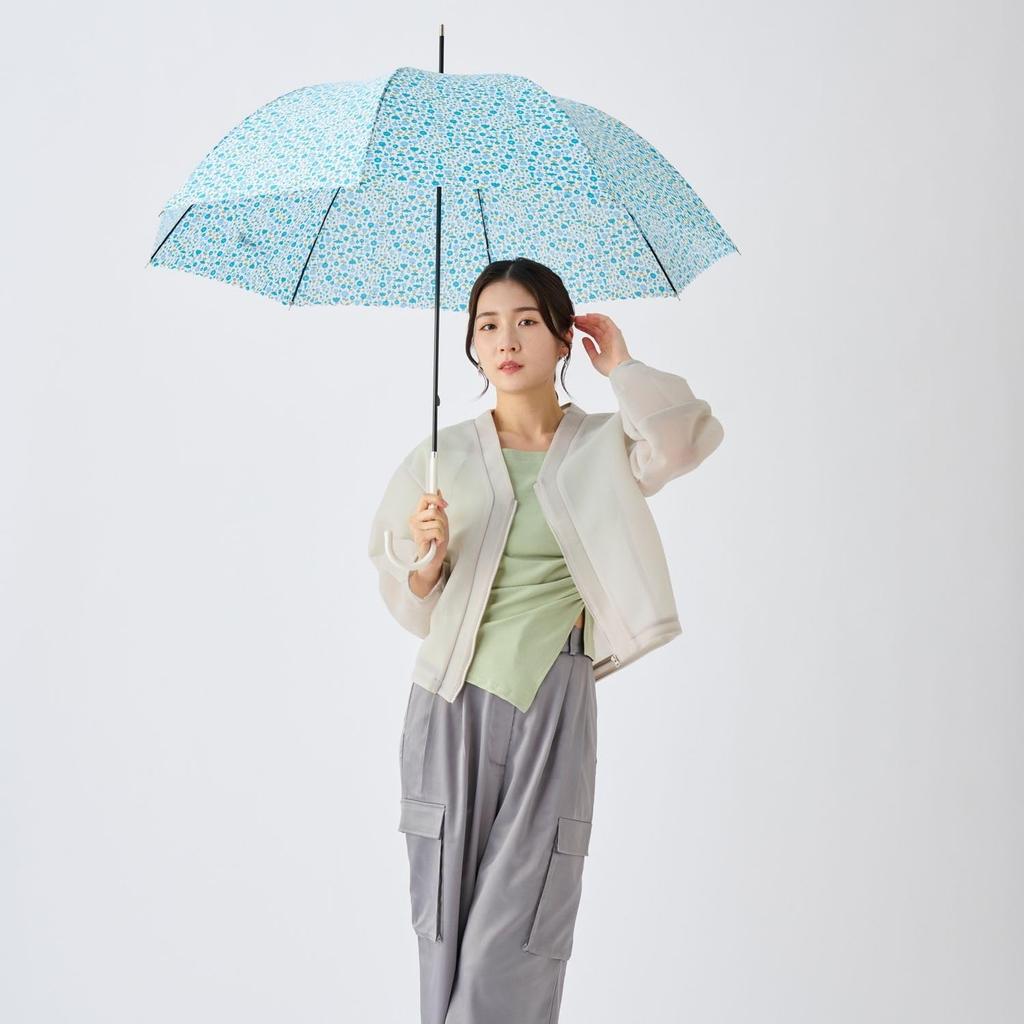 Moonbat Langer UV-Blumenschirm für Pendler und Schule [Esta] Damenschirm, Schutz, Bett, 31-230-10346-00, Blau,