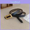 Genuine Two Leather Layer Belt Women With Alloy Buckle Casual Fashion Accessory
