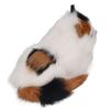 Soft Plush Cat Doll High Simulation Opening Eyes Lifelike Animal Toy for Desk Decoration Colorful Hair