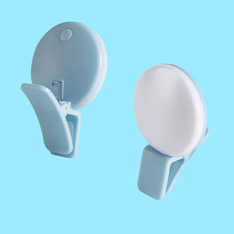 Luz de Anillo Lámpara Flash de Relleno para Teléfono Móvil Clip Portátil Atenuación de Tres Niveles Mini Duradera Práctica 10 LED Anillo para Selfies Belleza