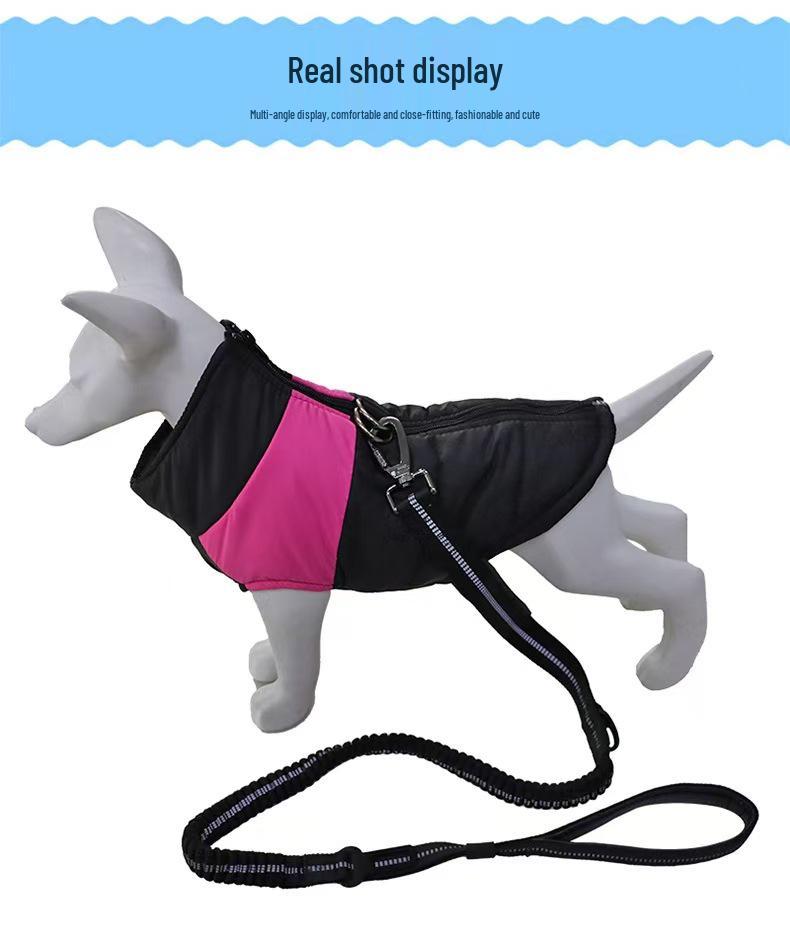Autumn & Winter Pet Ski Suit: Thickened Windproof Cotton Vest for Dogs