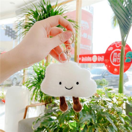 Hair Clips Fluffy Decoration Plush Cartoon Clouds Brooch Pin for Ornament