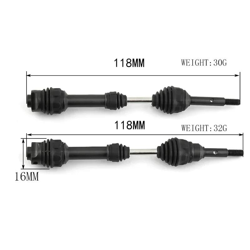 4 Pcs/2pcs Rear Drive Shaft Steel Driveshaft CVD for 1/10 Trxs Slash Rustler Hoss Stampede VXL 4X4 RC Car