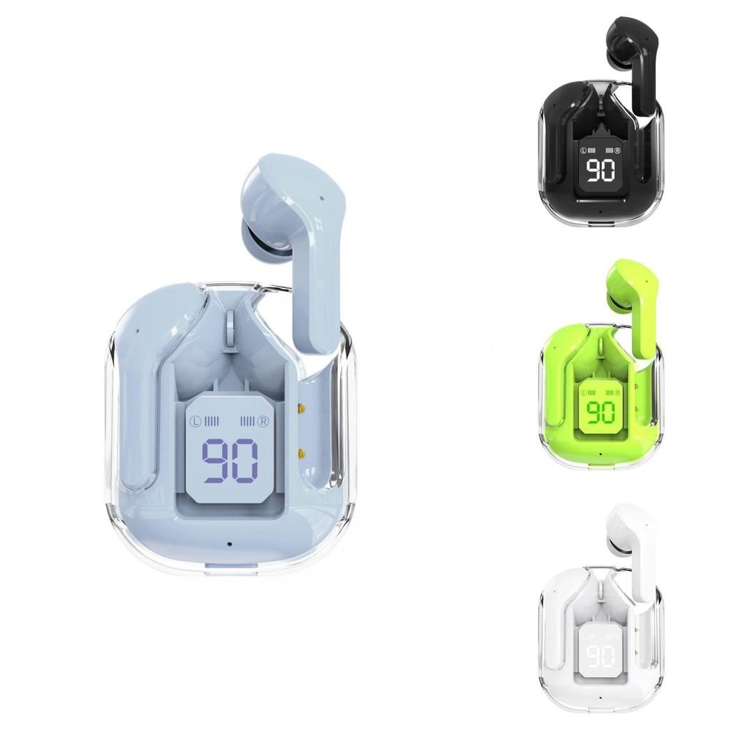 Transparent Wireless In-ear Air31 Tws Earbuds With Noise Cancelling And Led Display For Sports White
