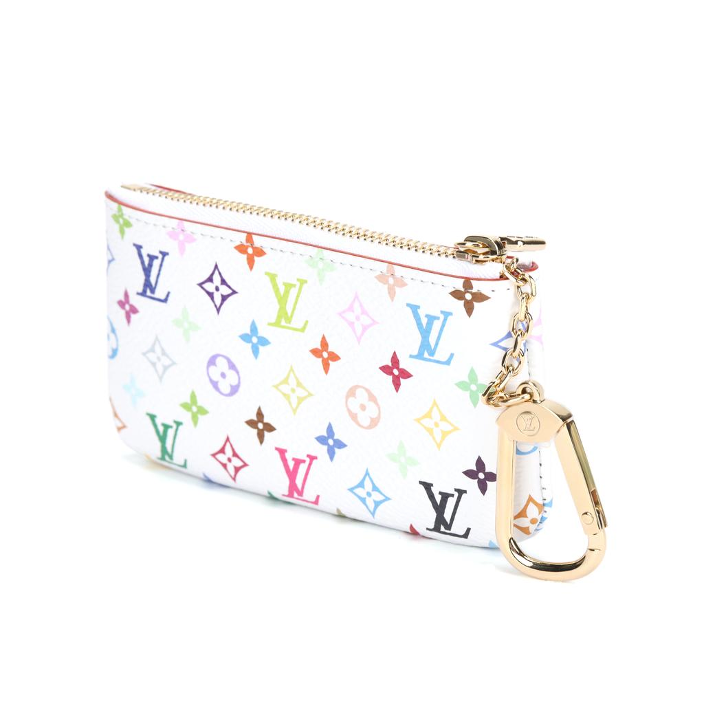 Louis Vuitton Borsetta Portachiavi X Takashi Murakami Tela Monogramma Multicolore/Bianca Portafogli da Donna M28388