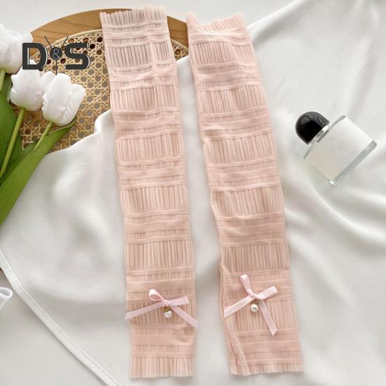 Manicotto da braccio in pizzo ultrasottile da donna Protezione solare UV Manicotto rinfrescante in rete Copertura senza dita in tulle Accessorio solare per ciclismo all'aperto guida