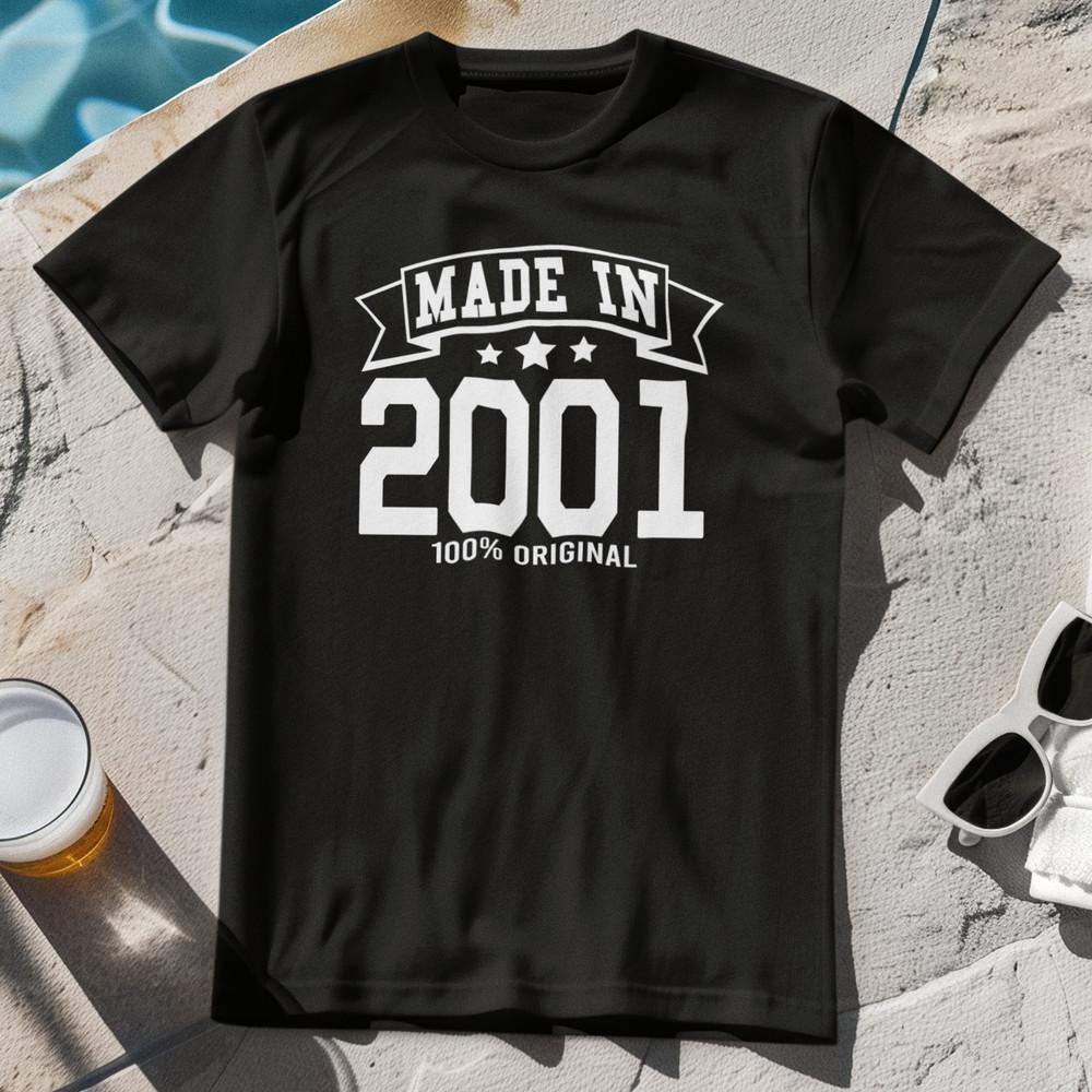 MADE IN 2001 T-SHIRT - birthday gift son present year of birth date unisex tee Unisex T-Shirt
