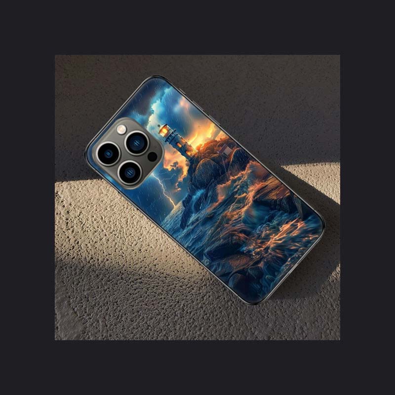 Lighthouse Phone Case For Iphone 16 15 Plus 13 12 Mini 17Air 16E 11 14 Pro 17 Pro Max Cover Shell Coque Soft Clear Capa Cute Fun