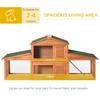 Large Rabbit Hutch Outdoor, Guinea Pig Hutch, Wooden Small Animal House, with Rabbit Run, 215 X 63 X 97 Cm
