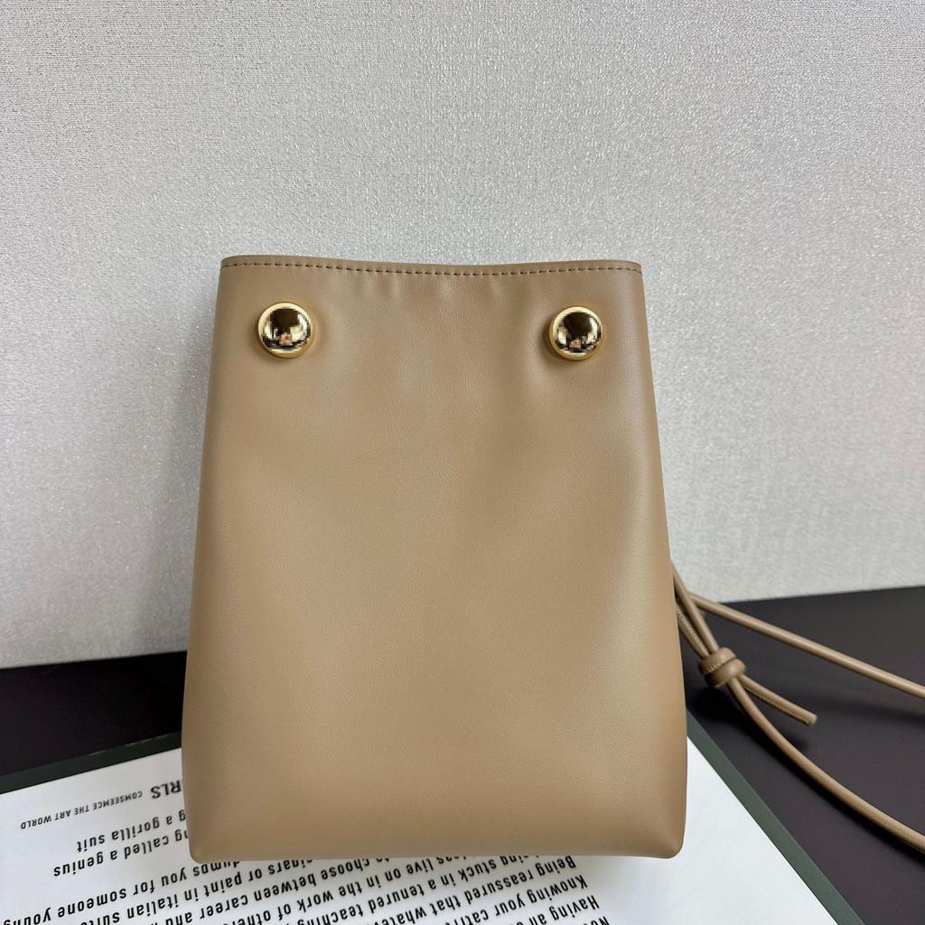 New Pebbie Mobile Phone Bag, Genuine Leather, High-end Messenger Bag, Cowhide, Light and Versatile, College Style, Shoulder Bag for Women