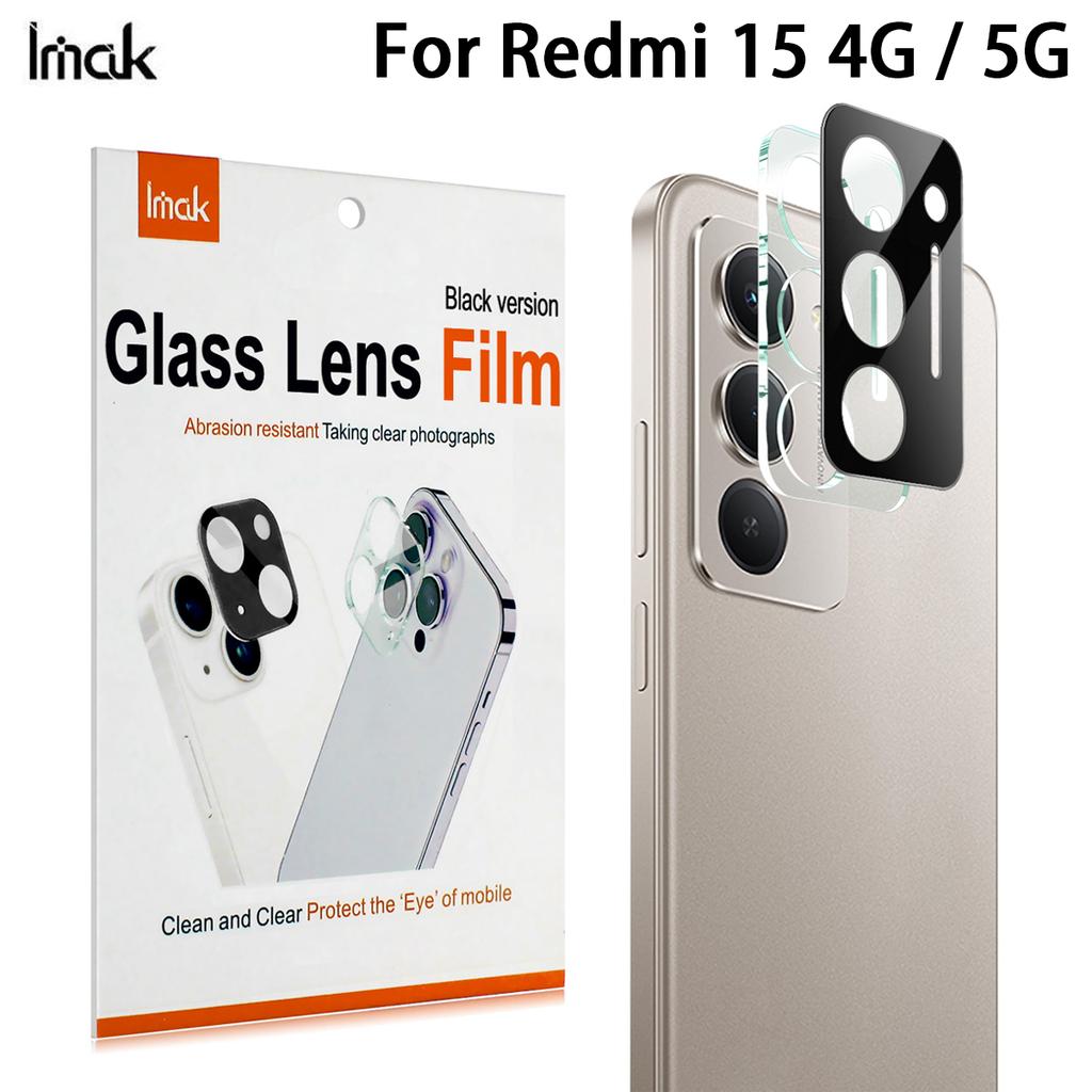 For Redmi 15 4G 5G Glass IMAK High Definition Glass Lens Film Svart Versjon