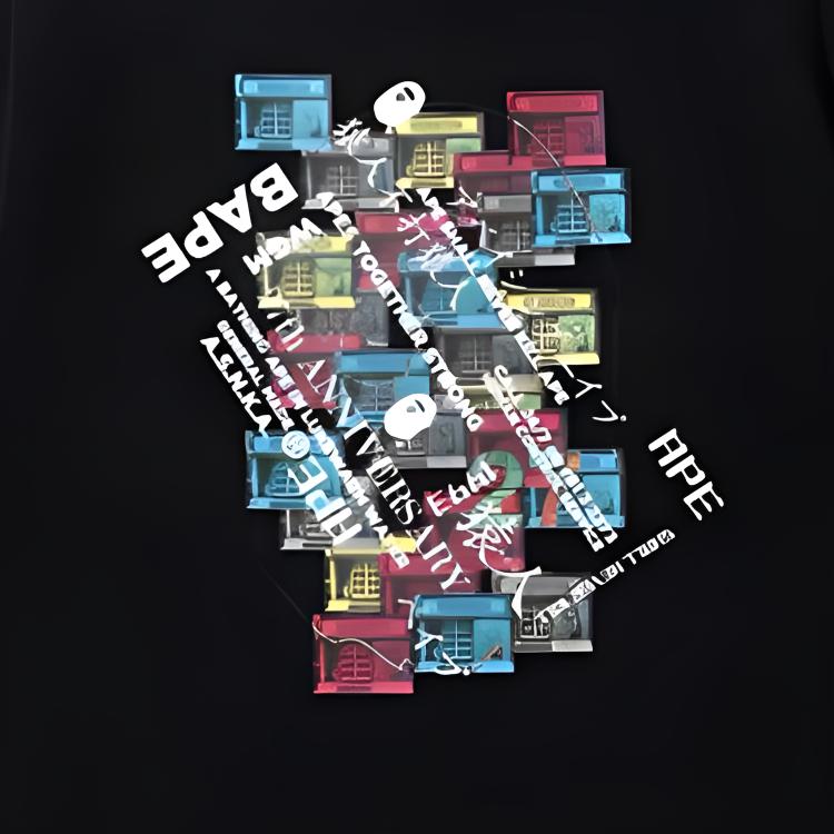 A BATHING APE Bape T-Shirts Unisex Crew Neck Moderate 1G20-109-027