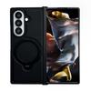 With Holder Phone Case For Samsung Galaxy Z Fold 7 5G Magnetic PC Hard Shell Protective Color Collision Shockproof Back Cover