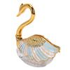 Sugar Container with Spoon Decorative Swan Shaped Plastic Glass Seasoning Jar for Sugar Salt Coffee Tea