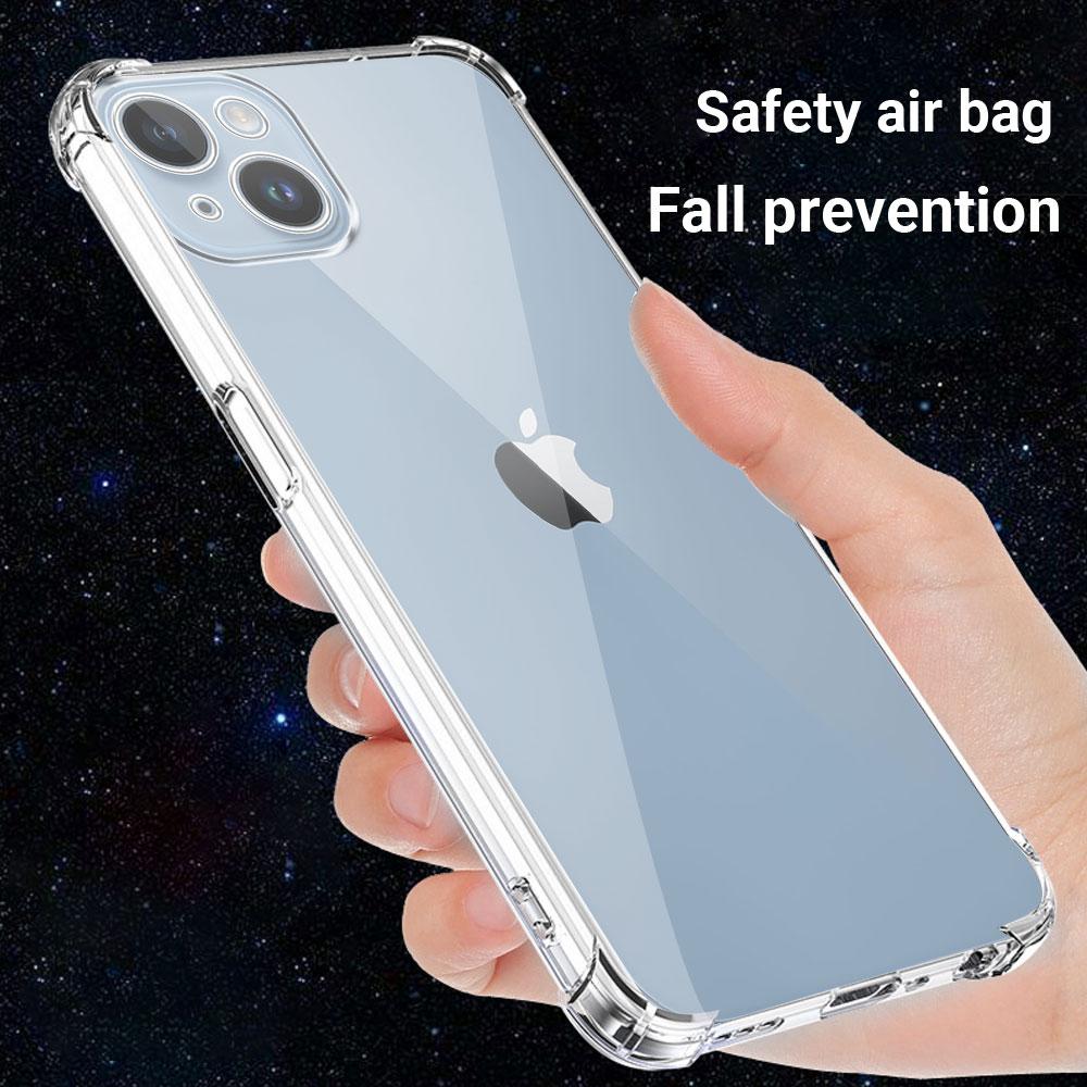 Shockproof Clear Case For iPhone 13 12 11 Pro Max Clear Phone Case For iPhone 11 12 13 Pro /12 13 Mini Soft Silicone Back Cover