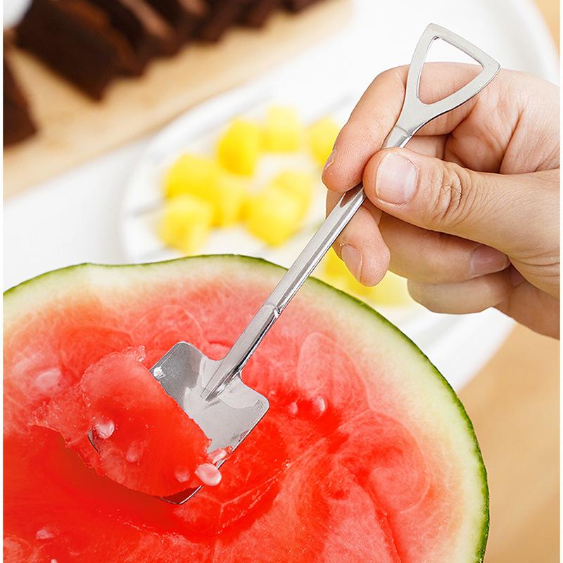 Cute Creative Stainless Steel Shovel Dessert Spoon - Thickened Design for Ice Cream & Watermelon
