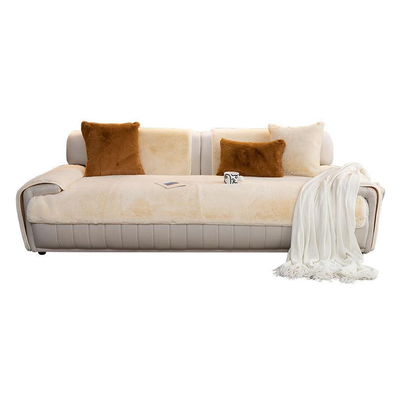High-End Entry Lux Mink Fur Thickened Fleece Sofa Cushion Winter Sofa Cover Full Covered Cloth