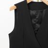 Chic Korean Style Ladies' Short Suit Vest, Autumn and Spring Basic Tank Top, Sleeveless Waistcoat Outer Garment