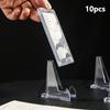 10Pcs Clear Acrylic Coin Display Stand Holders Small Easel Rack Trading Card Holder Support For Kpop Idol Card Organizer