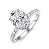 3 Carat Pigeon Egg Oval Moissanite Ring - European & American Fashion
