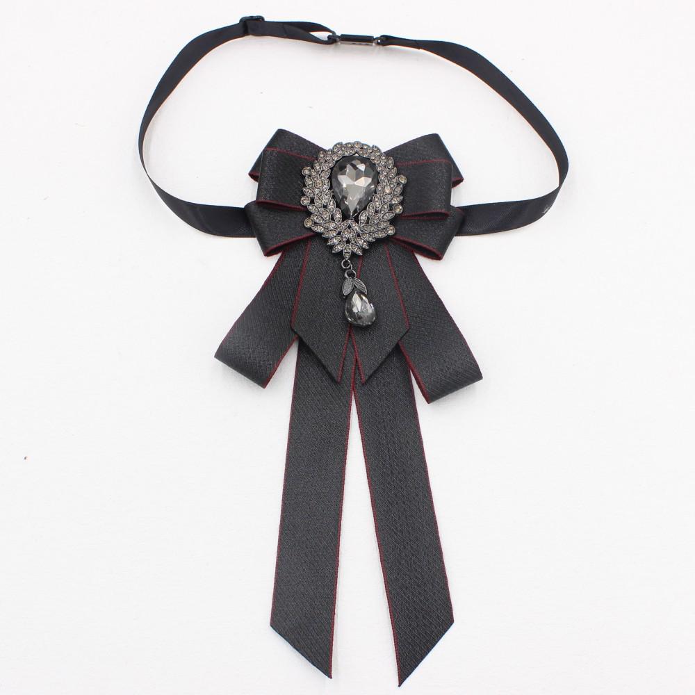 Starry Cat Black Diamond Bow Tie Lapel Flower Accessory for Coat Collar: European  American Style S289