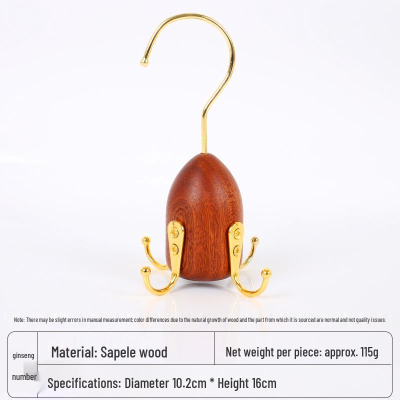 Nordic Solid Wood Multifunctional Hook for Keys, Ties, Bags, Wardrobe, Cabinet, Coat, and Hat Rack