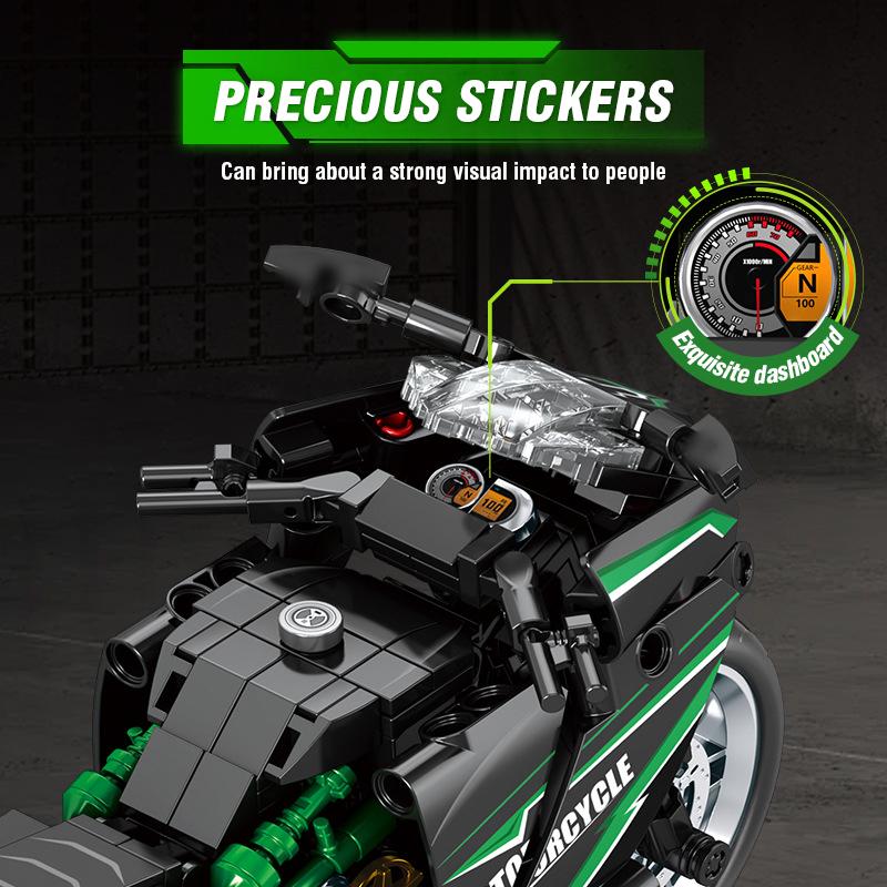 Klocki Budowlane MOC Samochód Moto Szybki Super Samochód Wyścigowy Motocykl Pojazd Klocki Zabawki Prezenty Miasto Retro Techniczny Motocykl Ozdoba