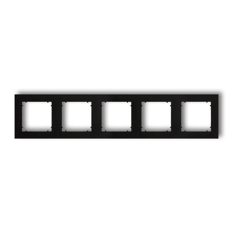 Karlik Mini black matt - 5-gang frame - 12MR-5