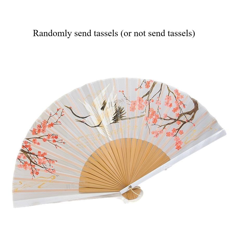 Chinese Printed Portable Retro Handheld Fan Used for Daily Dressing Photos Props Home Art Decoration