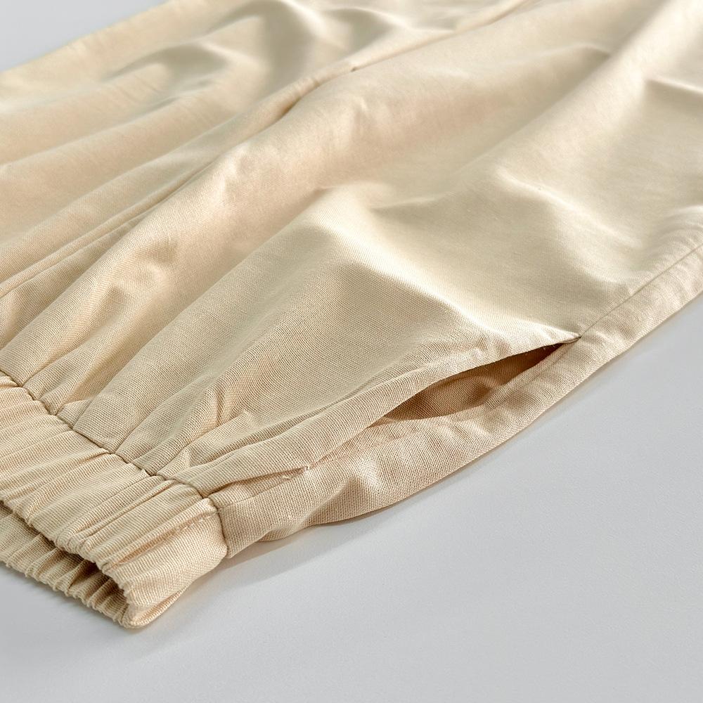 Hot Sale Cotton Linen Solid Color Set Spring Summer Casual Women's Vest Split Long Pants Two-Piece Set