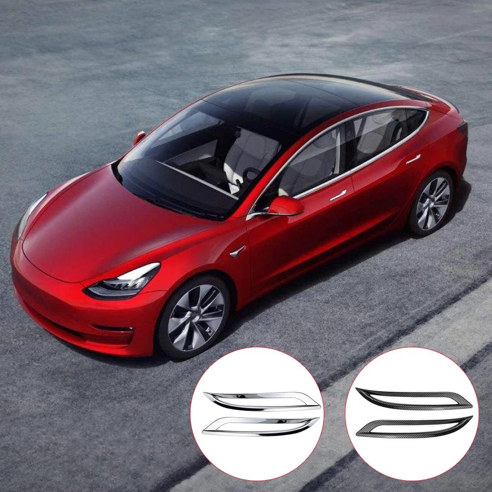 Rear Bumper Fog Lamp Light Molding Cover Trim for Tesla Model 3 2017 2018 2019 2020 2025 2025 ABS Carbon Fiber Car Accessories