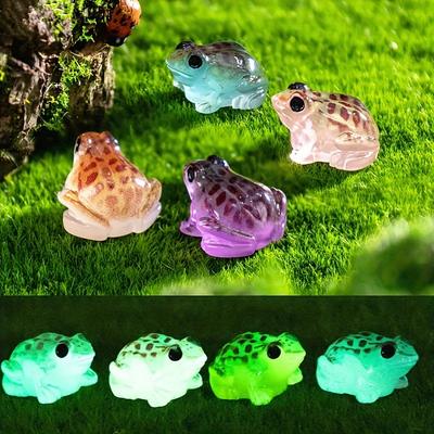 20Pc Luminous Amphibian Figurines - Vibrant Resin Ornaments Luminous  Frog Figurines For Dashboard Garden, And Terrarium Decor