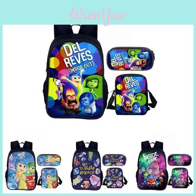 Inside Out 16inch School Backpack Set With Polyester Material For Kids And Teens