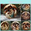 Religious Christmas Car Decor Acrylic Vintage Hanging Ornament For Festive Car Interior
