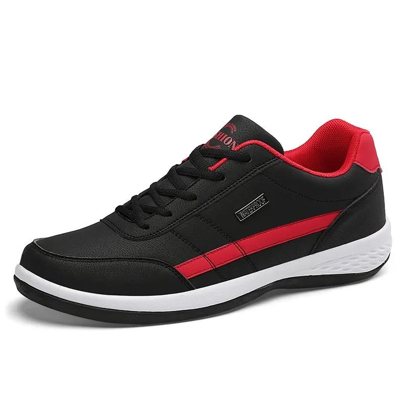 Fashion Leather Men Shoes Sneakers Trend Casual Shoe Italian Breathable Leisure Male Sneakers Non-slip Footwear Men Vulcanized Shoes